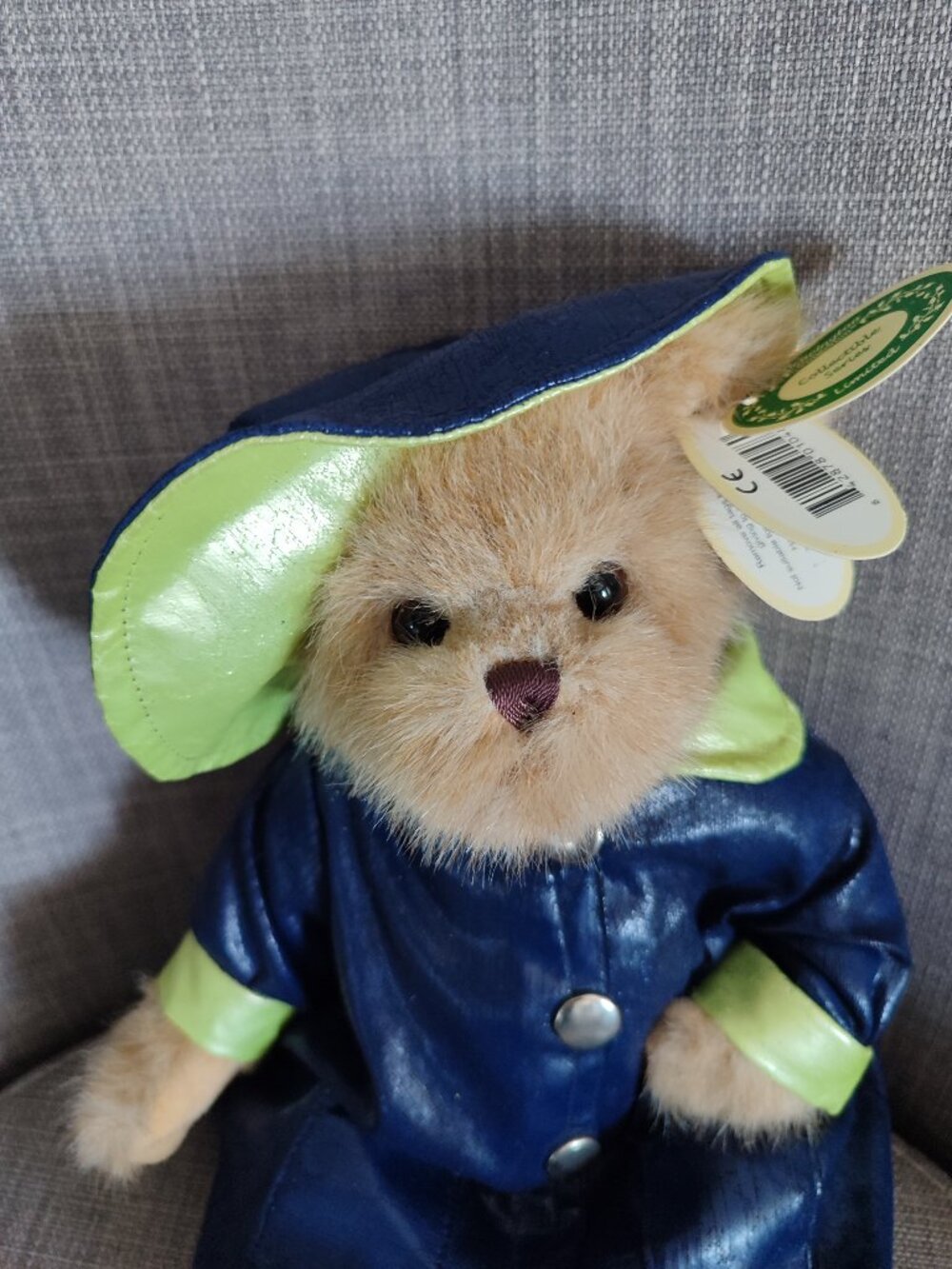 NWT Collectible 2007 Bearington Bear Puddles & Jumper 143113 Raincoat Flaw Read